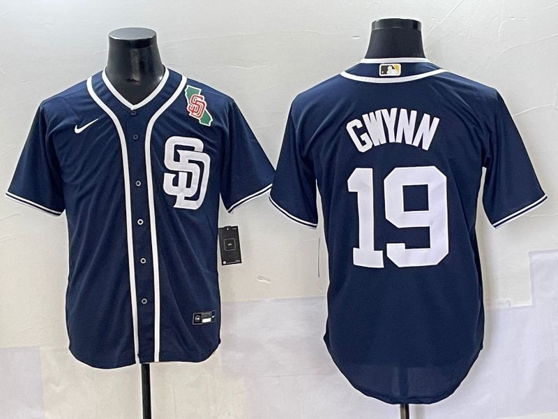 Men 2025 San Diego Padres #19 Gwynn Blue Game Nike MLB Jersey style 26
